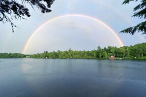 Rainbow over the pond, summer 2022.