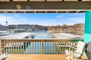 Private patio deck with 4 patio chairs (electric grill)