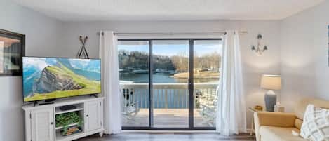 Sit back and relax and enjoy lakefront views right from the living room!