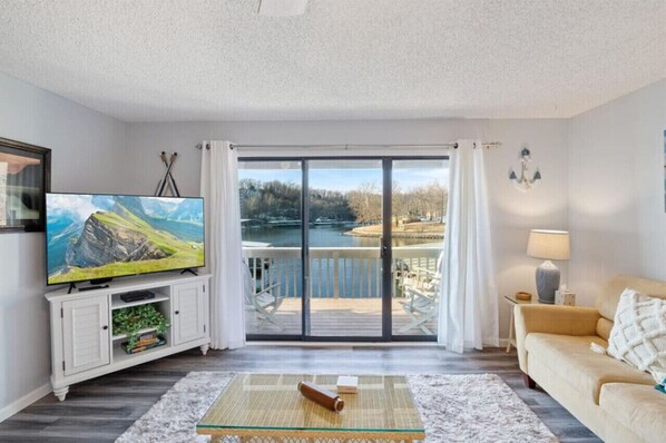 Sit back and relax and enjoy lakefront views right from the living room!