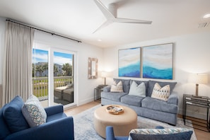 Second Floor Living Room with Balcony