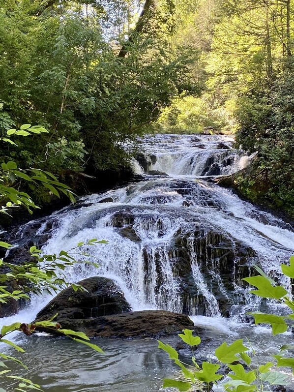 This is Turtletown Falls in nearby Farner, TN which is 25 minutes from the cabin