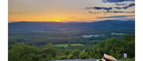 View during dinner at Golden Eagle on Mohawk Trail high atop North Adams