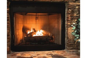 Cozy, gas fireplace :)