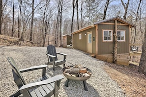 Wood-Burning Fire Pit Area