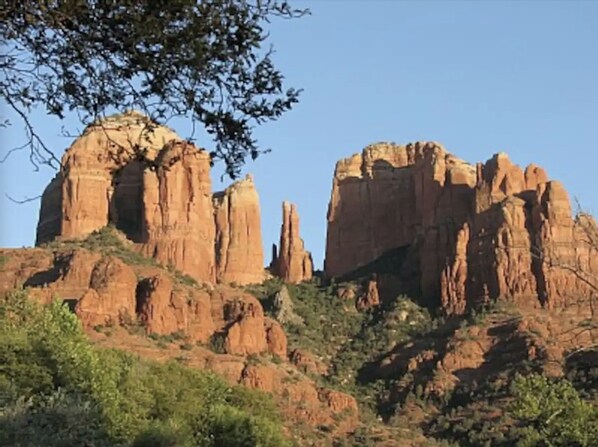 Cathedral Rock a few miles away