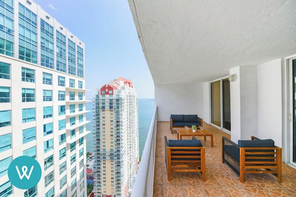 Incredible balcony with a great view.