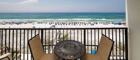 Enjoy Gulf front views from the private balcony