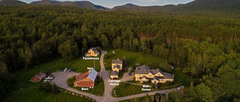 Aerial view - 19 bedrooms on 13 acres