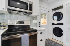 Your stove, microwave oven with the washer and drier