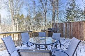 Private Deck | Grill | Outdoor Dining Area