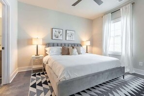 The king mattress is comfortable and great for a good night's rest.