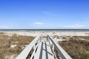 Private walkway to beach