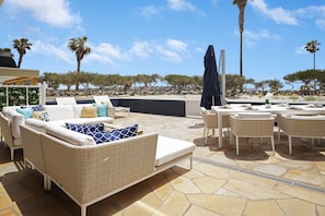 Sun lounge and shade umbrella