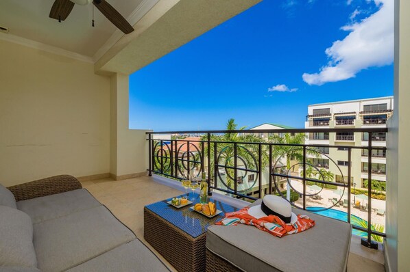 An amazing view of the island from your own private balcony