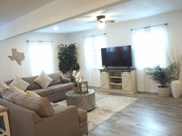 Huge living area, perfect for the whole family to hang during your stay.