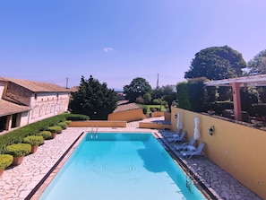 Communal swimming pool area 