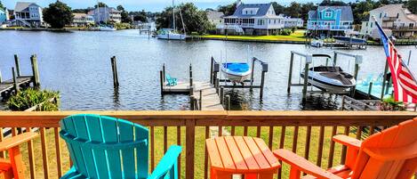 Back Deck View of Dock & Canal