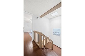 Stairs, all bedrooms are on second floor