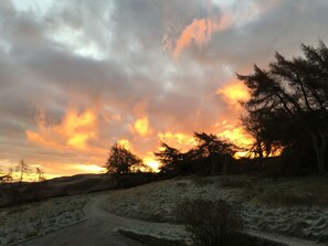 Spectacular sunrises are often visible from Silver Well Cottage