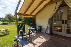 Relax with your coffee on the deck.
