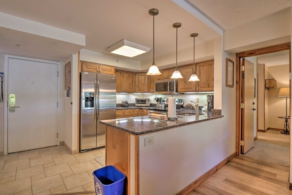 Indoors, Floor, Kitchen, Flooring, Refrigerator