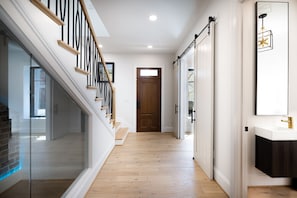 Entry way with wine cooler