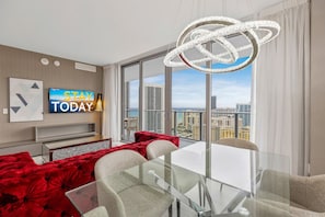 Lightfull cozy space with bright accents where you always want to spend time