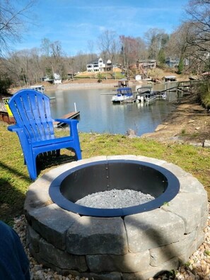 Fire pit by the water