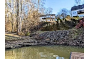 View from dock to beautiful home