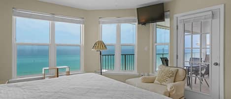 Master bedroom with balcony access- The Palms 601