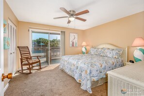 Upstairs Master King Bedroom with Sun Deck Access