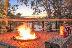 Firepit by the river