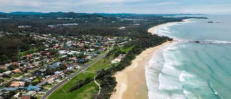 Aerial Shot - We are that close to the Beach!