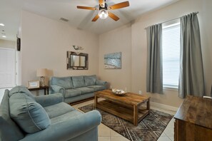 Living Area features a sofa bed for guests