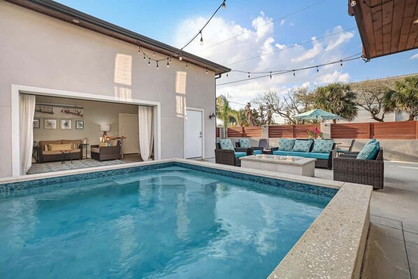 Courtyard with Pool House