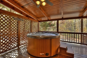 Relaxing Hot Tub at Waterfall Lodge