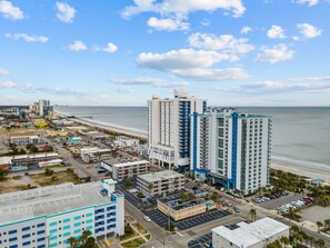 Located on the Beach, by the Boardwalk and lots of Restaurants