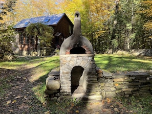 Wolf Lodge Fryeburg Outdoor Pizza Oven Yard Fall