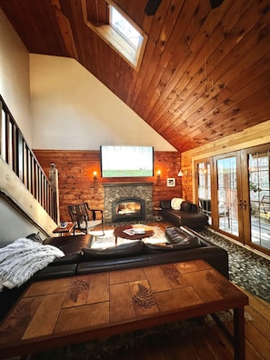Wolf Lodge Fryeburg Living Room Fireplace 4