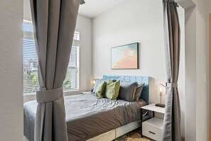 Bedroom 2 (Curtains only for privacy, no door)