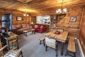 Indoors, Hardwood, Stained Wood, Lamp, Couch