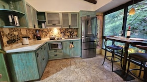 Microwave, Coffee Maker, Refrigerator. Nearly BEST DRINKING water in the world!