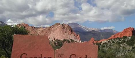 Our home is in the neighborhood immediately adjacent to Garden of the Gods Park.