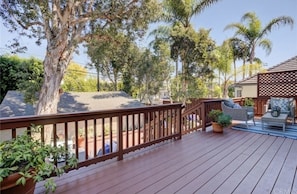 Back deck and yard