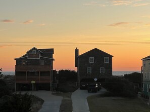 Sunrise from the deck. Perfect for your morning coffee.