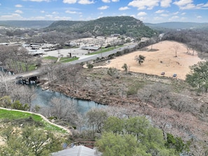 Rick's is walking distance to the Whitewater Amphitheater which can be seen across the river.