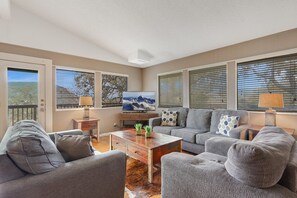 Living room with lots of natural light.