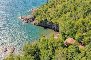Cathy's Cove sits on 425 feet of ledge rock shoreline.