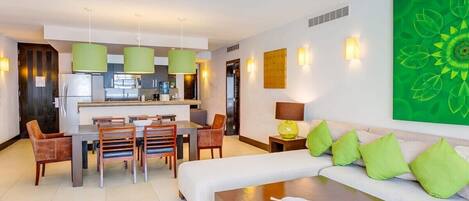 An open living space for optimal interaction when spending time with your vacation crew